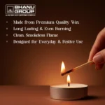Surya White Tea Light Candles By BHANU - Image 2