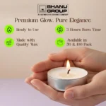 Surya White Tea Light Candles By BHANU - Image 4